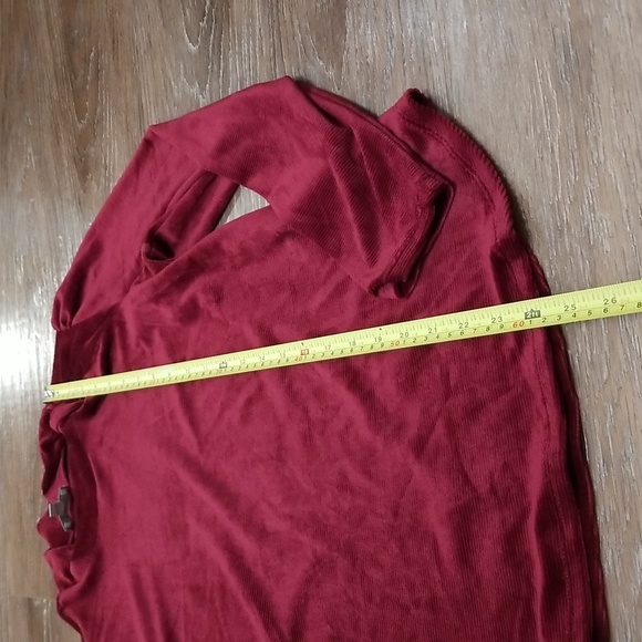 (L) Chenault Ribbed Turtleneck Velvet Top Holiday Occasion Modest Soft Festive - Picture 4 of 9